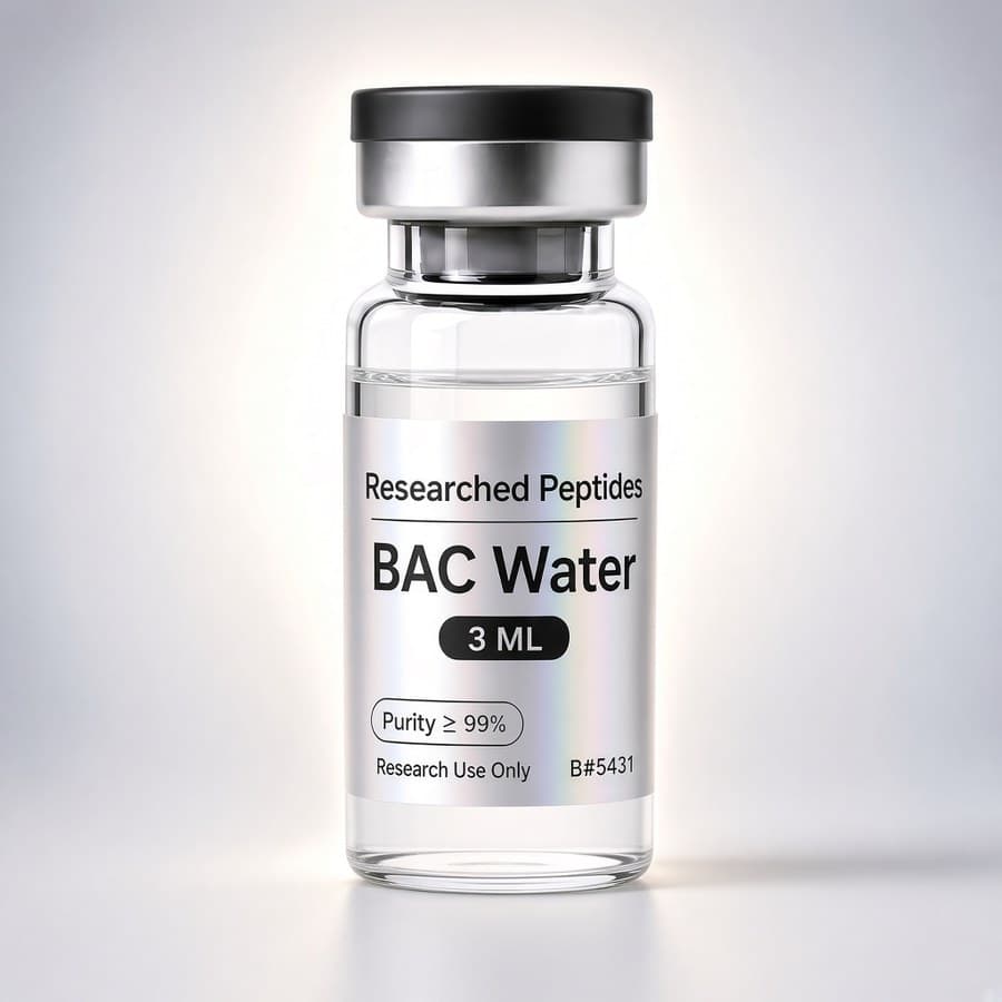Bacteriostatic water research vial